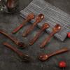 Patelai 12 Pcs 5 Inch Small Wooden Spoons for Honey Mini Little Wood Tea Spoons for Tasting Eating Serving for Cooking, Desserts, Coffee, Jars(Brown) view 3