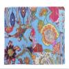 Sophia-Art Indian King/Twin Size Bohemian Traditional Bedding Kantha Mix Patchwork Kantha Rallies Ethnic Reversible Blanket Bedspread Handmade Kantha Quilt (Turquoise Patch, 108 * 108 Inches) view 1