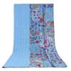 Sophia-Art Indian King/Twin Size Bohemian Traditional Bedding Kantha Mix Patchwork Kantha Rallies Ethnic Reversible Blanket Bedspread Handmade Kantha Quilt (Turquoise Patch, 108 * 108 Inches) view 4