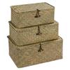 BESPORTBLE Seagrass Basket Storage Basket with Lid Multipurpose Container for Home Organization - S Wicker Storage L Hyacinth view 1