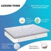 1 Mattress pad Queen White & 1 Mattress pad Queen Gray view 2