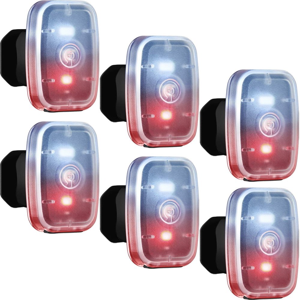 Mudder Running Lights for Runners Rechargeable LED Safety Lights, 6 Pcs