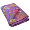 Bhagyashri Fashions Indian Handmade Cotton Purple Fruits Print Kantha Quilt Queen Tribal Bed Cover Reversible Bedspread Blanket Picnic Throw Floral Coverlet 108x90 Inches view 2