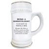 Art by Chelsydale Gifts for Dermatologist Beer Stein Mug 22oz White Ceramic Drinkware - Dermatology Specialist Derma Clinic Cosmetic Skin Doctor Funny Cute Gag Idea - Easy as Riding view 2