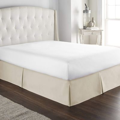 Hotel Luxury 800 Thread Count 100% Cotton Luxurious Box Pleated Bed Skirt with 14 Inch Drop Length (Full,Ivory)