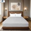 Zip On Fitted Sheet - Includes 1 Fitted Base + 2 Zip Sheet - Easy to Change, Wont Pop Off Queen Sheet - Soft 600 TC Cotton Fitted Sheet- 16 Deep Pocket Queen Size- Light Grey view 2