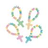 12 Piece(s) Stretchable Hard Candy Cross Bracelets view 1