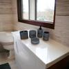 5 Piece Bathroom Accessory Set | Blue Denim Design view 3