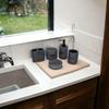 5 Piece Bathroom Accessory Set | Blue Denim Design view 4