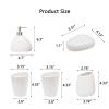 BLBYHO White Ceramic Bathroom Accessory Set, Bathroom Vanity Countertop Set, Bathroom Soap Dispenser and Toothbrush Holder Set Complete, 2 Tumbler Cup, Soap Dish, 5 Pieces view 2