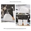 BLBYHO White Ceramic Bathroom Accessory Set, Bathroom Vanity Countertop Set, Bathroom Soap Dispenser and Toothbrush Holder Set Complete, 2 Tumbler Cup, Soap Dish, 5 Pieces view 3