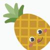 12 Disposable Lunch Napkins Pineapple Fruit 33 cm Die-Cut view 1