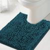 H.VERSAILTEX Toilet Mat U Shaped Bathroom Rugs Bath Mats for Bathroom Non Slip Luxury Chenille Bath Mat U Shape 20x24 Extra Soft and Absorbent Shaggy Rugs Washable Dry Fast - Dark Teal view 1