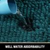 H.VERSAILTEX Toilet Mat U Shaped Bathroom Rugs Bath Mats for Bathroom Non Slip Luxury Chenille Bath Mat U Shape 20x24 Extra Soft and Absorbent Shaggy Rugs Washable Dry Fast - Dark Teal view 4