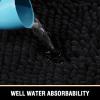 H.VERSAILTEX Toilet Mat U Shaped Bathroom Rugs Bath Mats for Bathroom Non Slip Luxury Chenille Bath Mat U Shape 20x24 Extra Soft and Absorbent Shaggy Rugs Washable Dry Fast - Black view 4