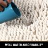 H.VERSAILTEX Toilet Mat U Shaped Bathroom Rugs Bath Mats for Bathroom Non Slip Luxury Chenille Bath Mat U Shape 20x24 Extra Soft and Absorbent Shaggy Rugs Washable Dry Fast - Ivory view 4