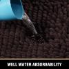 H.VERSAILTEX Toilet Mat U Shaped Bathroom Rugs Bath Mats for Bathroom Non Slip Luxury Chenille Bath Mat U Shape 20x24 Extra Soft and Absorbent Shaggy Rugs Washable Dry Fast - Chocolate view 4