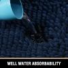 H.VERSAILTEX Toilet Mat U Shaped Bathroom Rugs Bath Mats for Bathroom Non Slip Luxury Chenille Bath Mat U Shape 20x24 Extra Soft and Absorbent Shaggy Rugs Washable Dry Fast - Navy view 4