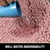 H.VERSAILTEX Toilet Mat U Shaped Bathroom Rugs Bath Mats for Bathroom Non Slip Luxury Chenille Bath Mat U Shape 20x24 Extra Soft and Absorbent Shaggy Rugs Washable Dry Fast - Coral Pink view 4