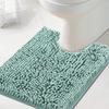 H.VERSAILTEX Toilet Mat U Shaped Bathroom Rugs Bath Mats for Bathroom Non Slip Luxury Chenille Bath Mat U Shape 20x24 Extra Soft and Absorbent Shaggy Rugs Washable Dry Fast - Aqua Foam view 1