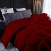 1 PC Comforter Set Premium Quality Cotton Fill 500 GSM Pinch Pleated Comforter All-Season Luxurious Soft Comfortable Baffle+Pinch Pleat Comforter Set Oversized King Size-Burgundy view 3
