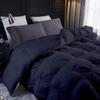 1 PC Comforter Set Premium Quality Cotton Fill 500 GSM Pinch Pleated Comforter All-Season Luxurious Soft Comfortable Baffle+Pinch Pleat Comforter Set Oversized King Size-Black view 3