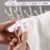 ASDQWER Sock Drying,Sock Hanger Washing Line,Multi-Clamp Drying Rack,Folding, Suction Cup Auxiliary Sticker, Non-Slip Particle Clip, Waterproof and Moisture-Proof, Strong Load-Bearing view 2