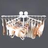 ASDQWER Sock Drying,Sock Hanger Washing Line,Multi-Clamp Drying Rack,Folding, Suction Cup Auxiliary Sticker, Non-Slip Particle Clip, Waterproof and Moisture-Proof, Strong Load-Bearing view 4