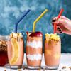 8PCS Silicone Reusable Straws with Case 10 Regular Size Flexible Straws with 4 Cleaning Brushes Included for 20 30 oz Tumblers Cold Hot Drink Travel view 4