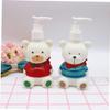 Cabilock 1pc Refillable Lotion Dispenser Bottle Travel Pump Container for Hand Lotion Shampoo and Shower Gel Adorable Design Compact for Home Commercial Green Random Style view 2