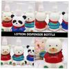 Cabilock 1pc Refillable Lotion Dispenser Bottle Travel Pump Container for Hand Lotion Shampoo and Shower Gel Adorable Design Compact for Home Commercial Green Random Style view 4