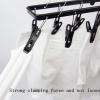 Sock Drying,Sock Hanger Washing Line,Multi-Clamp Drying Rack, Laminated Design, Multifunctional, Foldable, Aluminum Alloy, Portable, 5 Colors to Choose from,Fashion Silver view 3