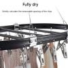 ASDQWER Sock Drying,Sock Hanger Washing Line,Multi-Clamp Drying Rack,Multifunctional, Strong, Sturdy, 360 Windproof, Black, Baby Socks and Household Underwear,S view 2