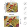 Absorbent Dish Drying Mat for Kitchen Counter - Color Big Rooster Microfiber Drying Pad, Reversible Drainer Mats for Countertop, Large 18 x 24 inch view 3
