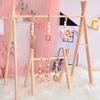 angwang Nordic Simple Wooden Fitness Rack Children Room Decorations Baby Play Gym Activity Pendants Hanging Bar Newborn Gifts view 2