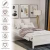 Twin Platform Bed,Wood Bed Frame with Headboard and Footboard Mattress Foundation Single Bed Platform for Boys, Girls, Kids, Young Teens and Adults,White view 4