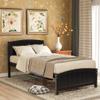 Twin Platform Bed,Wood Bed Frame with Headboard and Footboard Mattress Foundation Single Bed Platform for Boys, Girls, Kids, Young Teens and Adults,Eepresso view 1