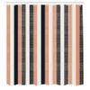 Ambesonne Retro Shower Curtain, Classical Vertical Stripes Pattern Texture Image Old Fashioned Display Artwork, Cloth Fabric Bathroom Decor Set with Hooks, 69" W x 75" L, Pale Rust view 2