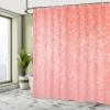 Ambesonne Geometric Shower Curtain, Small Dot Tiles Shape Simple Classical Creative Design, Cloth Fabric Bathroom Decor Set with Hooks, 69" W x 70" L, Coral White view 4