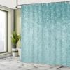 Ambesonne Geometric Shower Curtain, Small Dot Tiles Shape Simple Classical Creative Design, Cloth Fabric Bathroom Decor Set with Hooks, 69" W x 70" L, Mint Green view 4