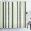 Ambesonne Retro Shower Curtain, Classical Vertical Stripes Pattern Texture Image Old Fashioned Display Artwork, Cloth Fabric Bathroom Decor Set with Hooks, 69" W x 84" L, Pistachio view 1