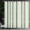 Ambesonne Retro Shower Curtain, Classical Vertical Stripes Pattern Texture Image Old Fashioned Display Artwork, Cloth Fabric Bathroom Decor Set with Hooks, 69" W x 84" L, Pistachio view 3