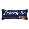 Peking Handicraft 30TG477C20OB Poly Filled Hook Throw Pillow, Wool and Cotton (Lakeaholic, 20-inch Length) view 1