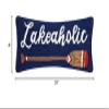 Peking Handicraft 30TG477C20OB Poly Filled Hook Throw Pillow, Wool and Cotton (Lakeaholic, 20-inch Length) view 2