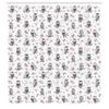 Ambesonne Owl Shower Curtain, Cartoon Style Illustration of Birds on The Branches Mysterious Woods Print, Cloth Fabric Bathroom Decor Set with Hooks, 69" W x 84" L, Maroon Grey view 2