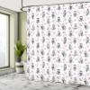 Ambesonne Owl Shower Curtain, Cartoon Style Illustration of Birds on The Branches Mysterious Woods Print, Cloth Fabric Bathroom Decor Set with Hooks, 69" W x 84" L, Maroon Grey view 4