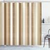 Ambesonne Retro Shower Curtain, Classical Vertical Stripes Pattern Texture Image Old Fashioned Display Artwork, Cloth Fabric Bathroom Decor Set with Hooks, 69" W x 75" L, Umber White view 1