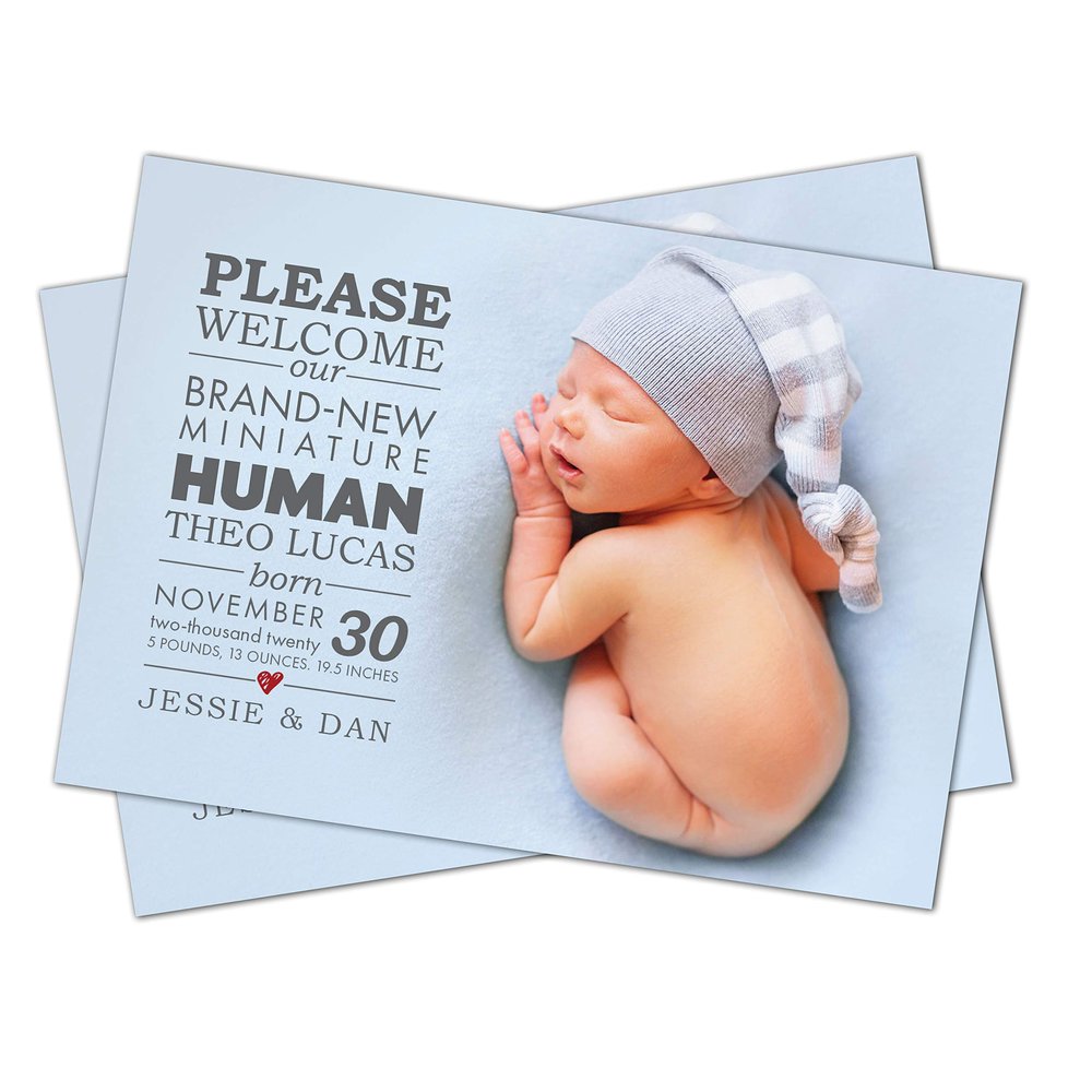 Birth Announcement | Photo Baby Announcement Card | Newborn Baby Announcement | Printable | New Born Baby Announcement
