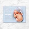 Birth Announcement | Photo Baby Announcement Card | Newborn Baby Announcement | Printable | New Born Baby Announcement view 2