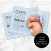 Birth Announcement | Photo Baby Announcement Card | Newborn Baby Announcement | Printable | New Born Baby Announcement view 4